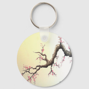 Japanese Cherry Blossoms Key Ring