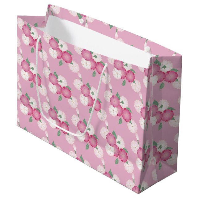 Japanese Cherry Blossoms Large Gift Bag (Front Angled)