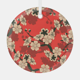 Japanese Cherry Branch: Stylish Glass Tree Decoration