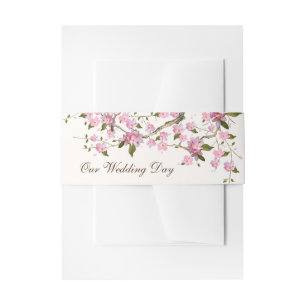 Japanese Cherry Invitation Belly Band