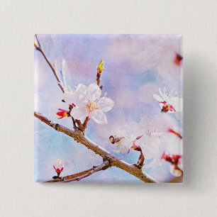 Japanese Cherry - Sakura In Bloom 15 Cm Square Badge