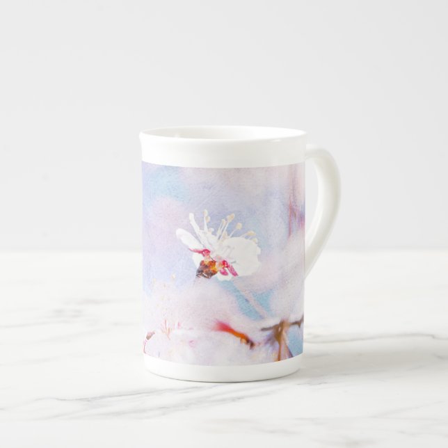 Japanese Cherry - Sakura In Bloom Bone China Mug (Front Right)