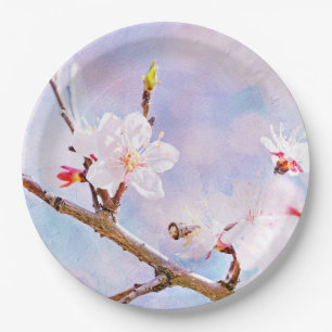 Japanese Cherry - Sakura In Bloom Paper Plate