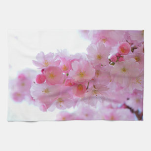Japanese Cherry Tree Flower Tea Towel