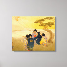 Japanese Children Flying Kites - Bertha Lum - 1913