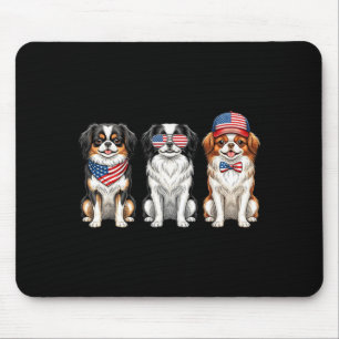 Japanese Chin 4th Of July Aamerican Flag Dog Mouse Pad