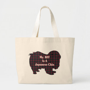 Japanese Chin BFF Gifts Large Tote Bag