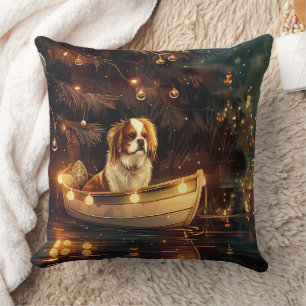 Japanese Chin Christmas Festive Voyage  Cushion