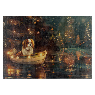 Japanese Chin Christmas Festive Voyage Cutting Board