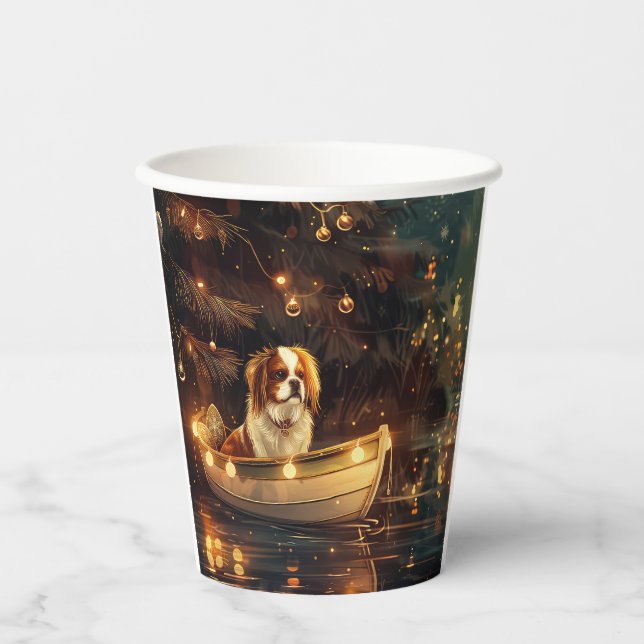 Japanese Chin Christmas Festive Voyage  Paper Cups (Front)
