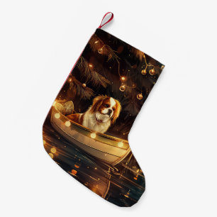 Japanese Chin Christmas Festive Voyage  Small Christmas Stocking