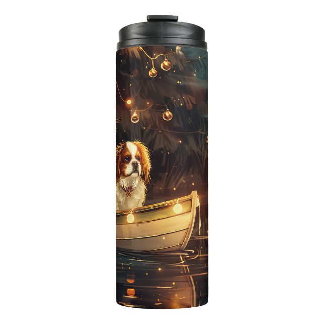 Japanese Chin Christmas Festive Voyage  Thermal Tumbler (Front)