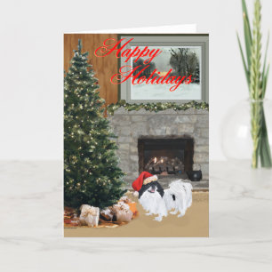 Japanese Chin Christmas Holiday Card