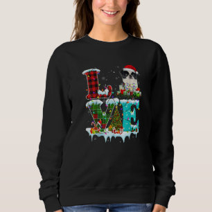 Japanese Chin Christmas Tree Light Pajama Dog Xmas Sweatshirt