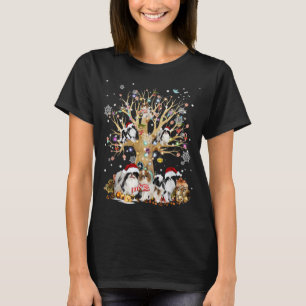 Japanese Chin Christmas Tree Lights Xmas Pajama Do T-Shirt