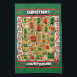 Japanese Chin Countdown Christmas Advent Calendar Tea Towel<br><div class="desc">Japanese Chin Countdown Christmas Advent Calendar kitchen towel features a watercolor of a Japanese Chin with a Christmas hat and a red scarf. Funny design for Dog Lovers!</div>