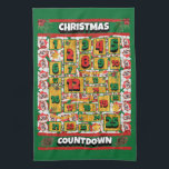 Japanese Chin Countdown Christmas Advent Calendar Tea Towel<br><div class="desc">Japanese Chin Countdown Christmas Advent Calendar kitchen towel features a watercolor of a Japanese Chin with a Christmas hat and a red scarf. Funny design for Dog Lovers!</div>