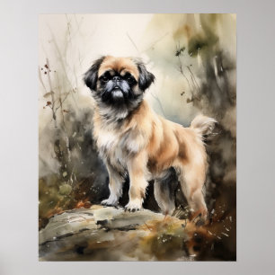 Japanese Chin Dog Art Print Poster