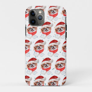 Japanese Chin Dog Breed Christmas Stars iPhone 11 Pro Case