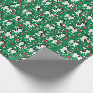 Japanese Chin Dog Christmas holiday Wrapping Paper