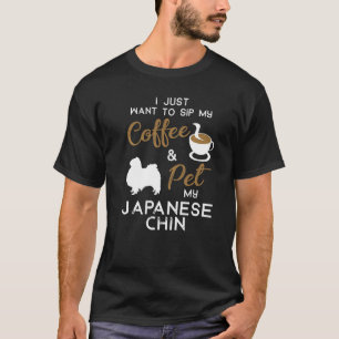 Japanese Chin Dog Coffee Owner Christmas Birthday T-Shirt