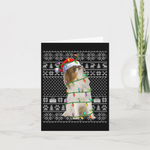 Japanese Chin Dog Lover Santa Ugly Japanese Chin C Card