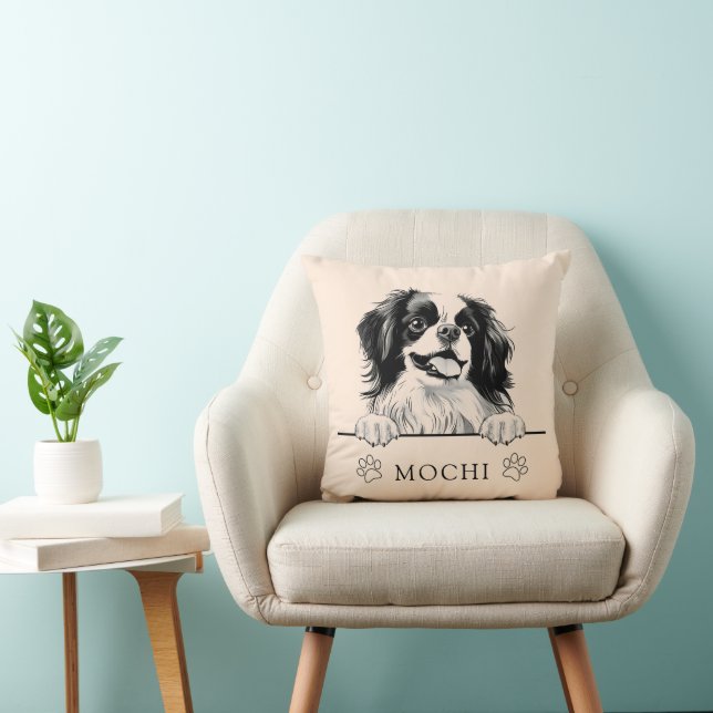 Japanese Chin Dog Personalised  Cushion (Chair)