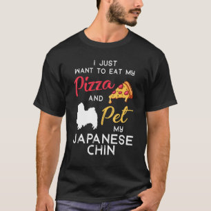 Japanese Chin Dog Pizza Owner Christmas Birthday T-Shirt