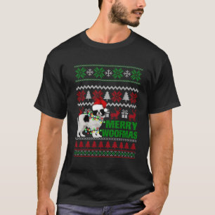 Japanese Chin For Merry Woofmas Ugly Christmas Swe T-Shirt
