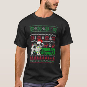 Japanese Chin For Merry Woofmas Ugly Christmas Swe T-Shirt