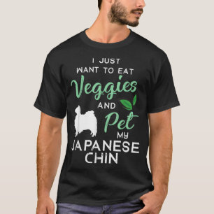 Japanese Chin Funny Vegan Dog Lover Owner Xmas Bir T-Shirt