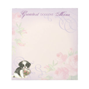 Japanese Chin Heart Mom Notepad
