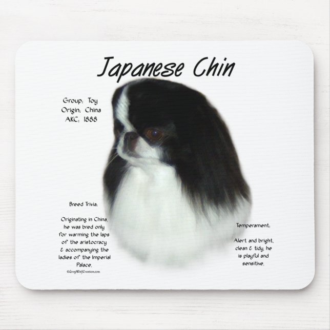 Japanese Chin History Design Mouse Pad (Front)