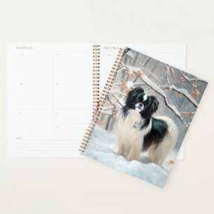 Japanese Chin Let It Snow Christmas Planner