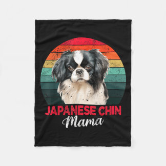 Japanese Chin Mama Dog Mum Owner Funny Womens Gift Fleece Blanket