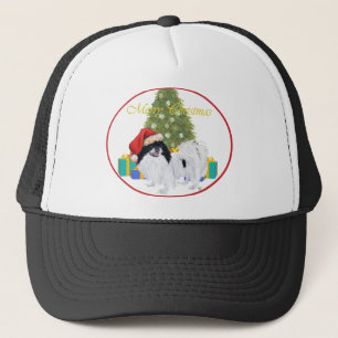 Japanese Chin Merry Christmas Trucker Hat