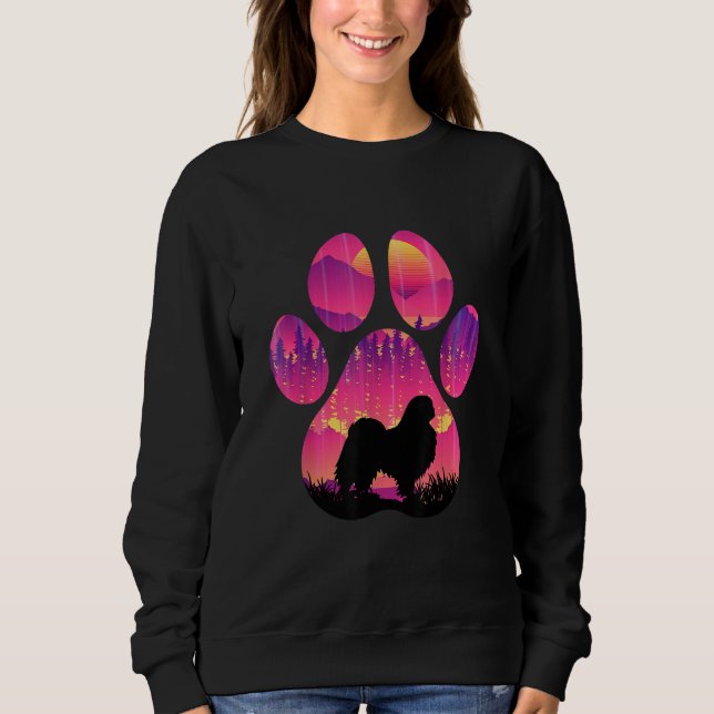 Japanese Chin Paw Mom Dad Dog  Women Men Sweatshirt (Front)