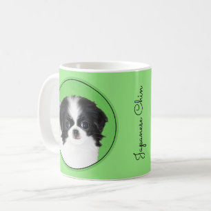 Japanese Chin Puppy Painting - Original Dog Art Coffee Mug