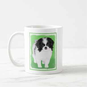 Japanese Chin Puppy Painting - Original Dog Art Coffee Mug