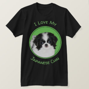 Japanese Chin Puppy Painting - Original Dog Art T-Shirt