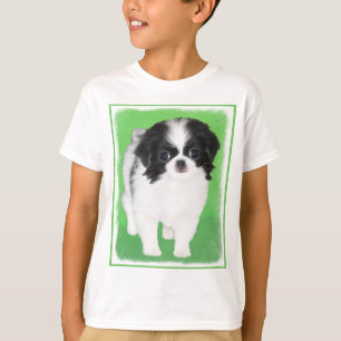 Japanese Chin Puppy Painting - Original Dog Art T-Shirt