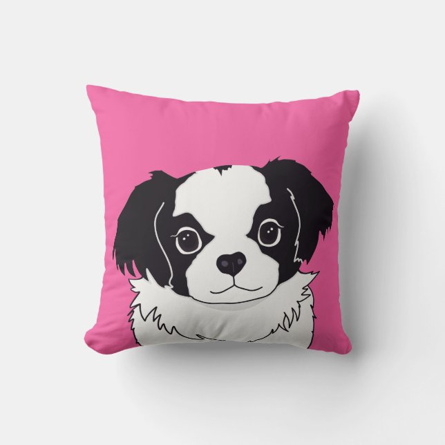Japanese Chin Shih-Tzu Dog Pillow (Front)