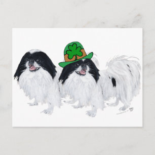 Japanese Chin St. Patrick's Day Postcard