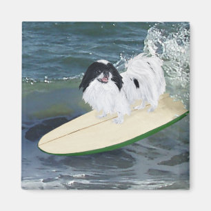 Japanese Chin Surfing Magnet