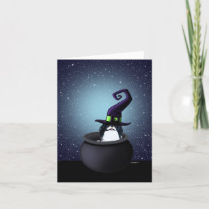 Japanese Chin Witch Halloween Card