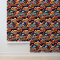 Japanese clouds and flowers