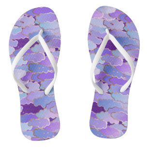 Japanese Clouds, Dawn, Twilight, Deep Purple Thongs