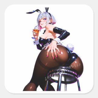 Japanese Cosplayer Series: Manga Edition Square Sticker