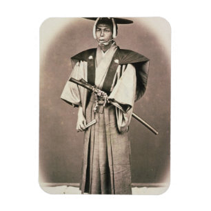 Japanese Court Official or Samurai, c.1870s (hand- Magnet
