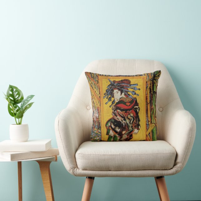 Japanese Courtesan Oiran by Vincent van Gogh Cushion (Chair)